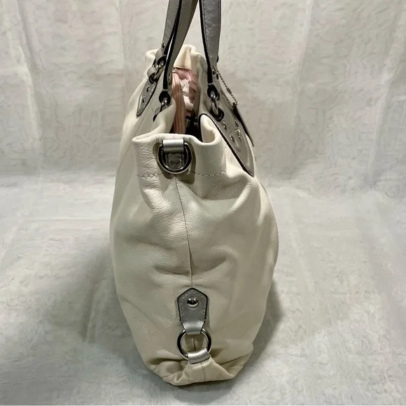 Coach Ashley Ivory Leather Shoulder/Crossbody Bag, - Picture 5 of 15